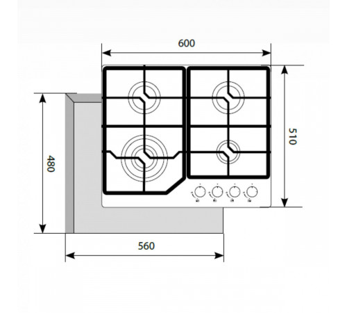 Варочная панель LEX GVG 640-1 BL