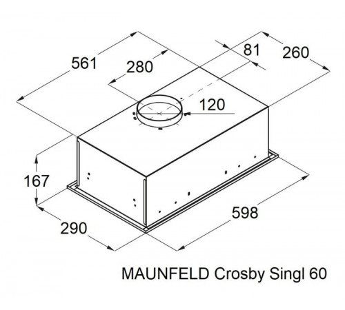 Вытяжка Maunfeld Crosby Singl 60 белый