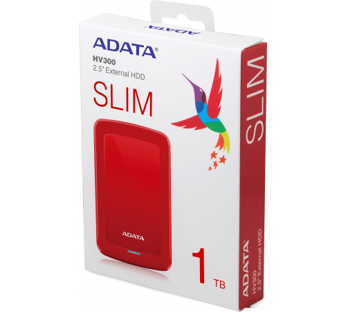 Внешний жёсткий диск A-Data HV300 AHV300-2TU31-CRD 2TB (красный)