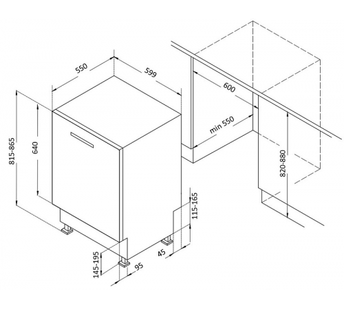 Посудомоечная машина Korting KDI 60140