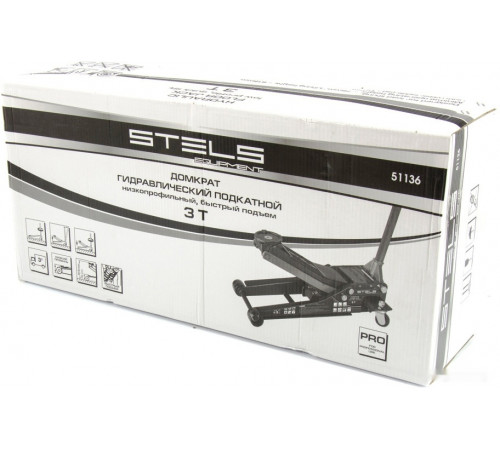 Подкатной домкрат Stels 51136 3т