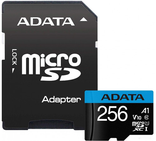Карта памяти A-Data Premier AUSDX256GUICL10A1-RA1 microSDXC 256GB (с адаптером)