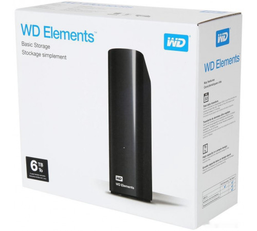 Внешний жёсткий диск Western Digital Elements Desktop 6TB WDBWLG0060HBK