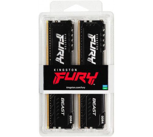 Модуль памяти Kingston FURY Beast 2x8GB DDR4 PC4-25600 KF432C16BBK2/16