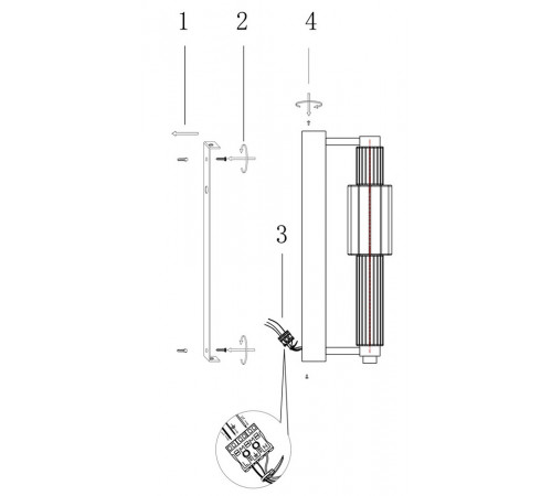 Бра Maytoni Verticale MOD308WL-L9BL3K