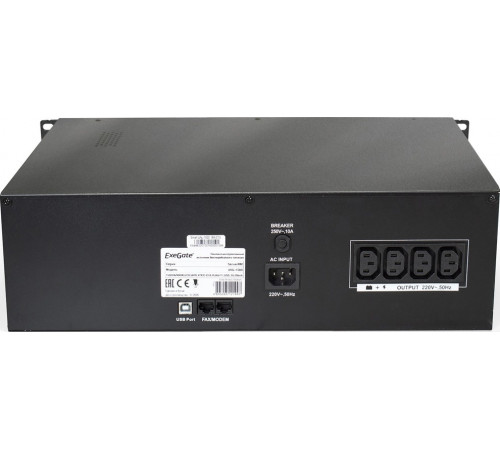 Источник бесперебойного питания Exegate ServerRM UNL-1500.LCD.AVR.C13.RJ.USB.3U