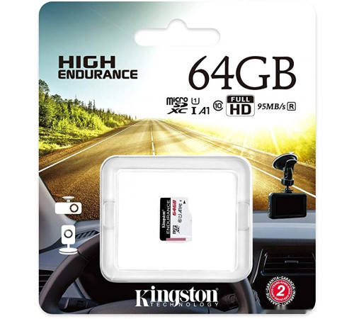 Карта памяти Kingston High Endurance microSDXC 64GB