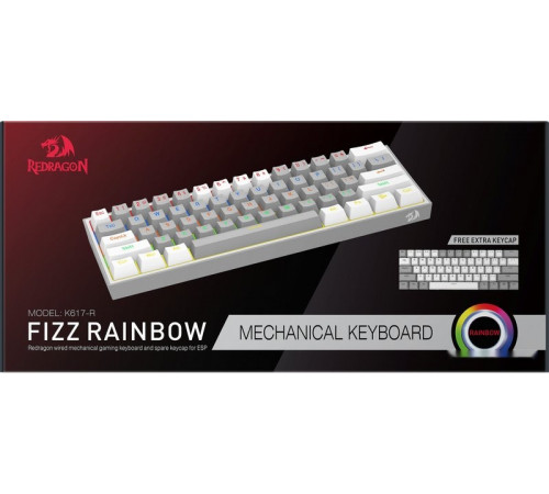 Клавиатура Redragon Fizz (серый/белый)