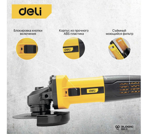 Угловая шлифмашина Deli DL-JM125-E1 103024