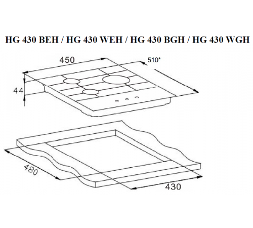 Варочная панель Weissgauff HG 430 BGH