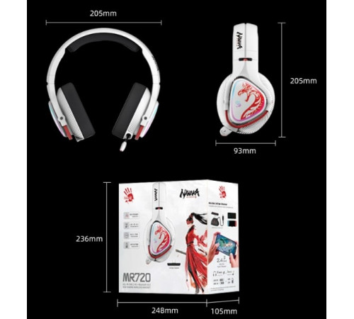 Наушники A4Tech Bloody MR720 (белый)