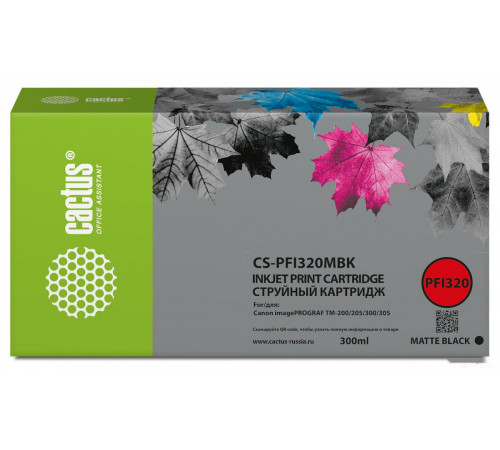 Картридж Cactus CS-PFI320MBK (аналог Canon PFI320MBK)