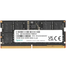 Модуль памяти Apacer 16ГБ DDR5 SODIMM 4800 МГц AS16GHB48CTBBGH