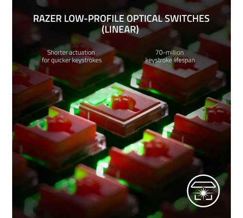 Клавиатура RAZER DeathStalker V2 Pro TKL (Razer Low Profile Optical Red, нет кириллицы)