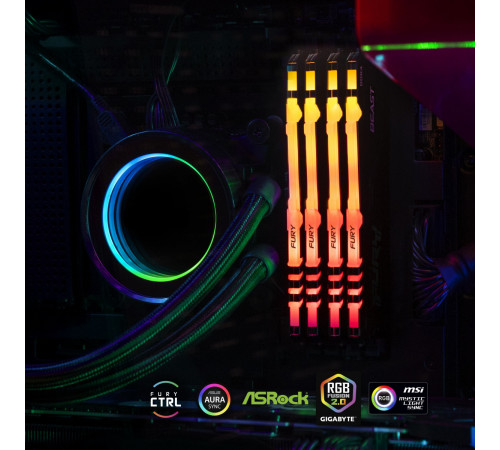 Модуль памяти Kingston FURY Beast RGB 32ГБ DDR4 3200 МГц KF432C16BB2A/32