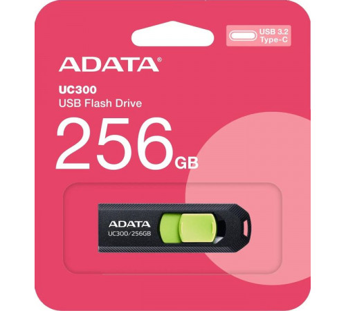 USB Flash A-Data UC300 256GB (черный/зеленый)
