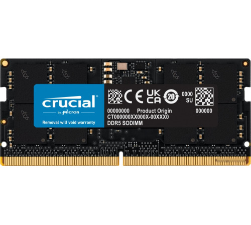 Модуль памяти Crucial 32ГБ DDR5 SODIMM 4800 МГц CT32G48C40S5