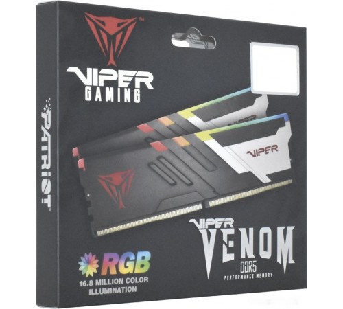 Модуль памяти Patriot Viper Venom RGB 2x16ГБ DDR5 6000 МГц PVVR532G600C30K