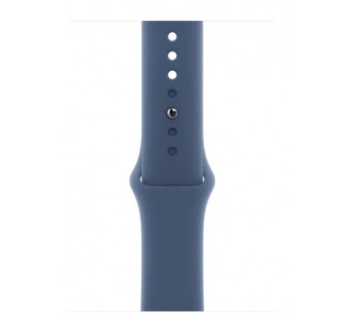 Умные часы Apple Watch Series 10 46 мм (алюминиевый корпус, серебристый/синий, спортивный силиконовый ремешок M/L)