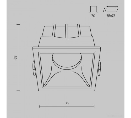 Точечный светильник Maytoni Alfa LED DL043-01-15W4K-D-SQ-WB