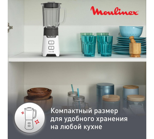 Блендер Moulinex LM16L110 (белый)
