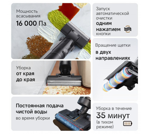 Вертикальный моющий пылесос Dreame G10 Pro Wet and Dry Vacuum (евровилка)