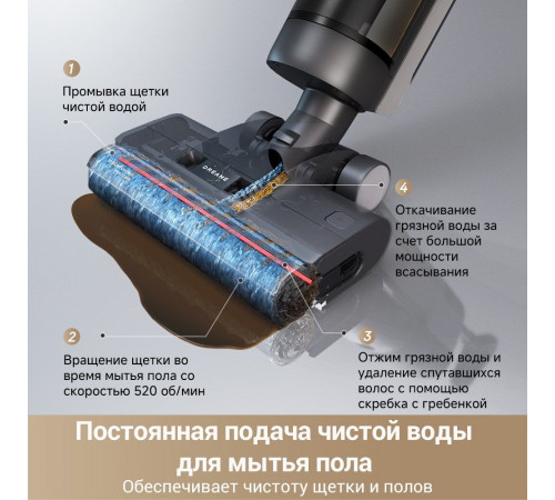 Вертикальный моющий пылесос Dreame G10 Pro Wet and Dry Vacuum (евровилка)