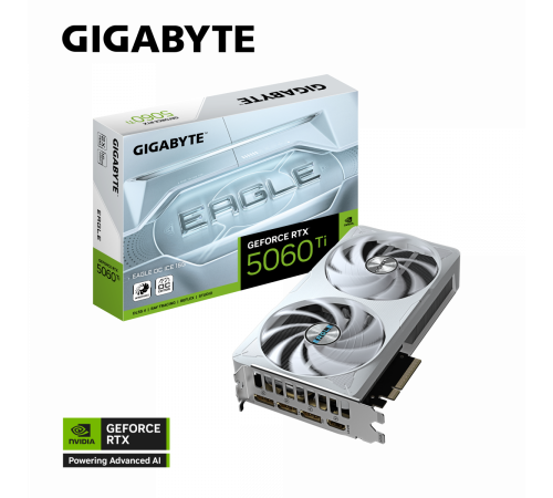 Видеокарта Gigabyte GeForce RTX 5060 Ti Eagle OC Ice 16G GV-N506TEAGLEOC ICE-16GD