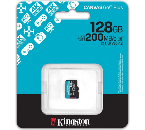 Карта памяти Kingston Canvas Go! microSDXC 128GB SDCG4/128GBSP