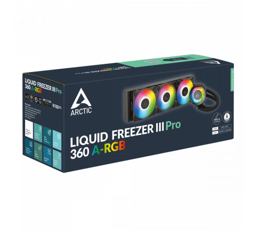 Система жидкостного охлаждения для процессора Arctic Liquid Freezer III Pro 360 A-RGB Black ACFRE00184A