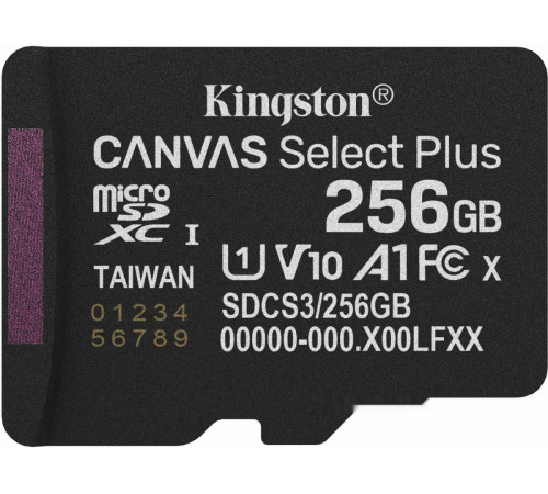 Карта памяти Kingston Canvas Select Plus microSDXC 256GB SDCS3/256GBSP