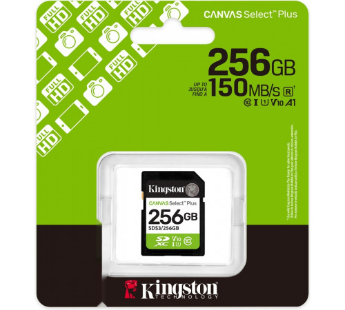 Карта памяти Kingston Canvas Select Plus SDXC 256GB SDS3/256GB