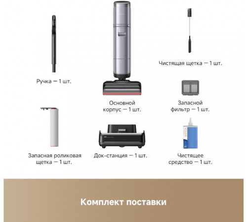 Вертикальный моющий пылесос Dreame H16 Pro Steam Wet and Dry Vacuum HHR48F (с евровилкой)