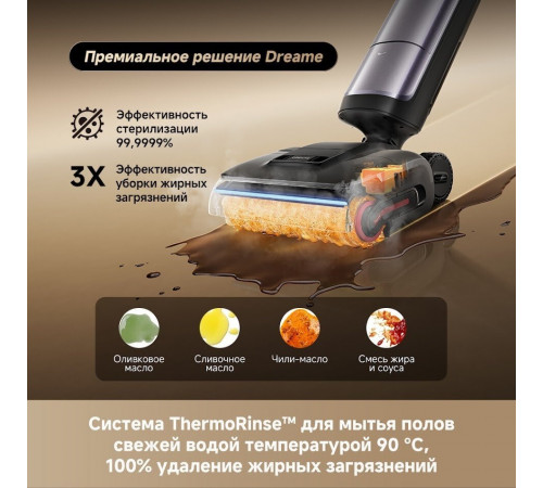 Вертикальный моющий пылесос Dreame H16 Pro Steam Wet and Dry Vacuum HHR48F (с евровилкой)