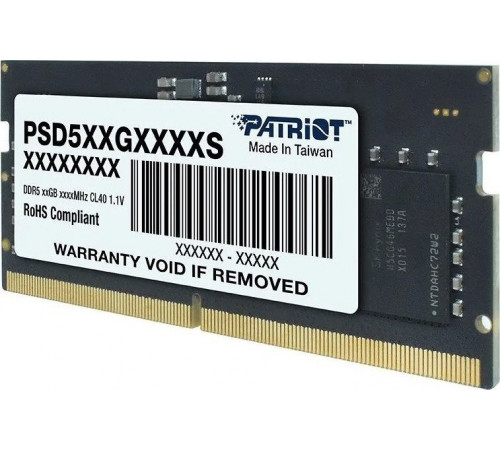 Модуль памяти Patriot Signature Line 32ГБ DDR5 SODIMM 5600 МГц PSD532G56002S