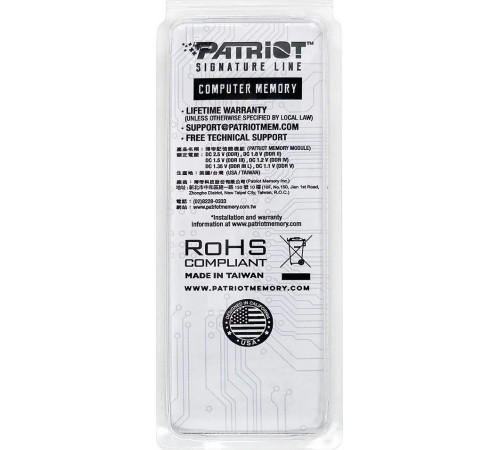 Модуль памяти Patriot Signature Line 32ГБ DDR5 SODIMM 5600 МГц PSD532G56002S