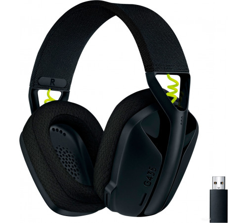 Наушники Logitech G435 Lightspeed (черный/неоновый желтый)