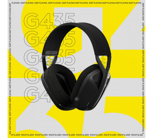 Наушники Logitech G435 Lightspeed (черный/неоновый желтый)