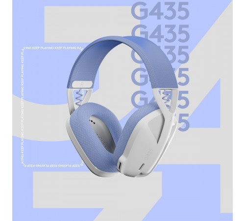 Наушники Logitech G435 Lightspeed (белый/сиреневый)