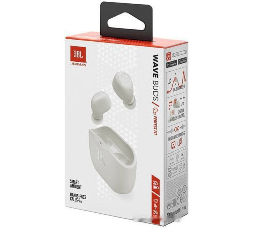 Наушники JBL Wave Buds (белый)
