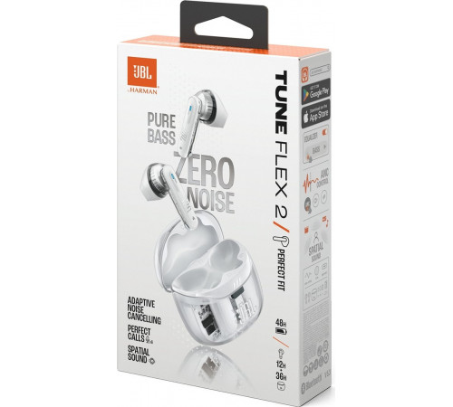Наушники JBL Tune Flex 2 Ghost (белый)