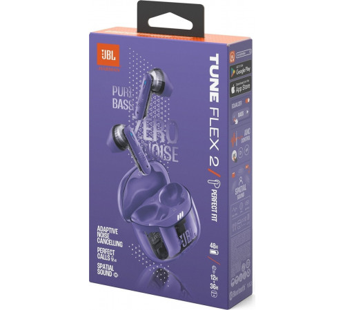 Наушники JBL Tune Flex 2 Ghost (фиолетовый)