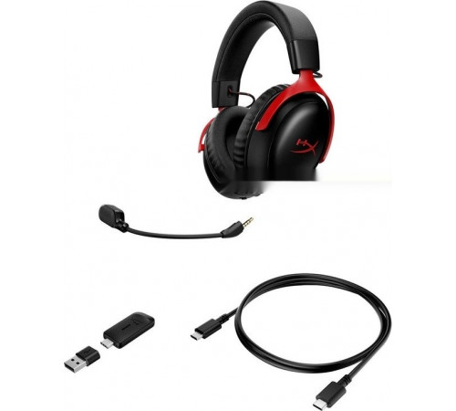 Наушники HyperX Cloud III S Wireless (черный/красный)