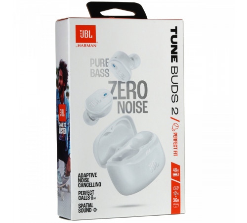 Наушники JBL Tune Buds 2 Ghost Edition (белый)
