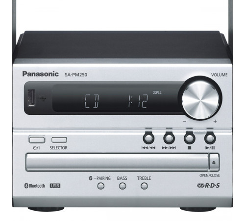 Музыкальный центр Panasonic SC-PM250EE-S (Silver)