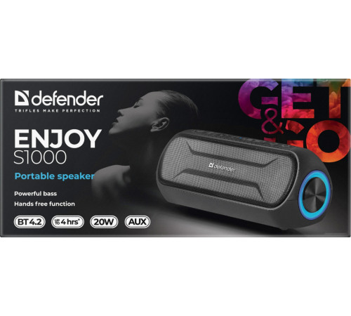 Портативная акустика Defender Enjoy S1000 (черный)