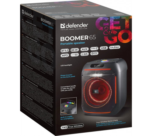 Портативная акустика Defender Boomer 65