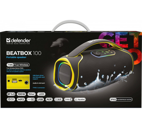 Портативная акустика Defender Beatbox 100