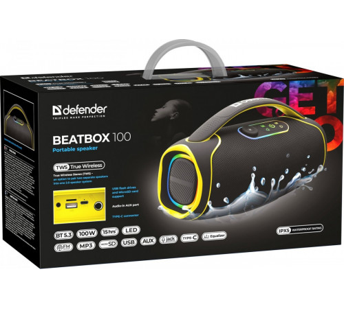 Портативная акустика Defender Beatbox 100