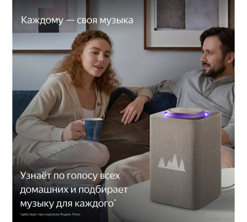 Умная колонка Яндекс Станция Макс (с хабом умного дома Zigbee, бежевый)